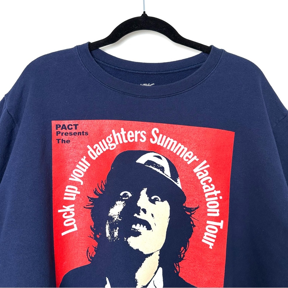 AC/DC Graphic Print Summer Tour Cotton Blend Band Cozycore Crewneck Sweatshirt - Picture 2 of 9